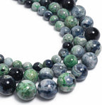 60pcs Round Loose Green Fire Agate Beads by Yochus