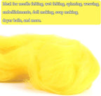 QMNNMA Wool Roving Bulk, 8.82oz Needle Felting Wool, Wool Roving Top-Yellow | - Image 3