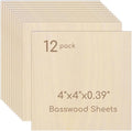 12 Pack Plywood Sheets, Unfinished Wood Boards Blanks by Hosifiy