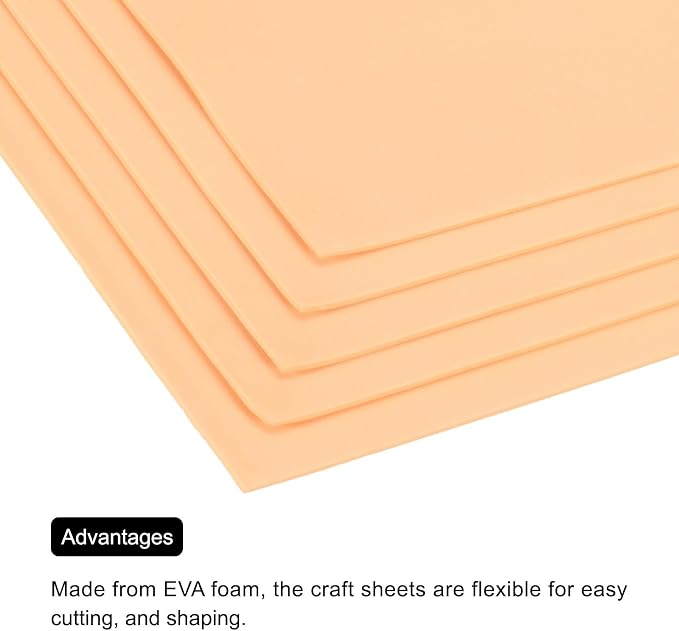MECCANIXITY EVA Foam Sheets Beige 35.4 Inch x 19.7 Inch 2mm Thick Crafts Foam - Image 5