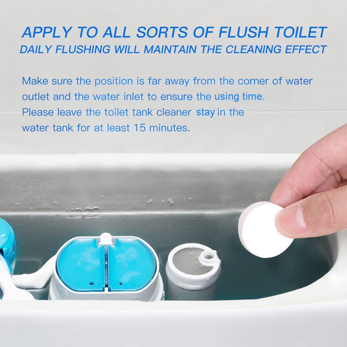 KIISIISO Toilet Bowl Cleaners Tablets(12 Pack), Household Lime Rust Removers, Automatic Toilet Tank Cleaner, with Sustained Release Technology for Bathroom Cleaners