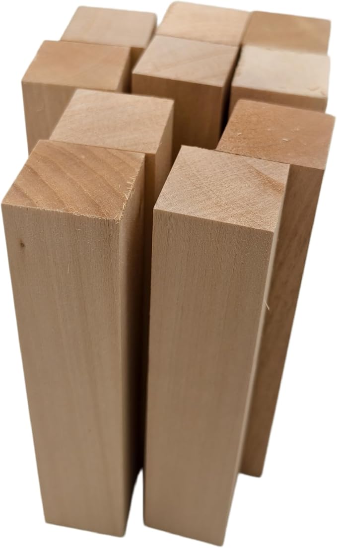 10PCS Basswood Carving Blocks, Whittling Wood Carving Kit, Unfinished Wooden - Image 2
