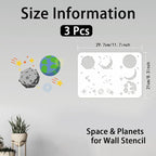 INFUNLY 2pcs Space Planets Wall Stencils - Image 3