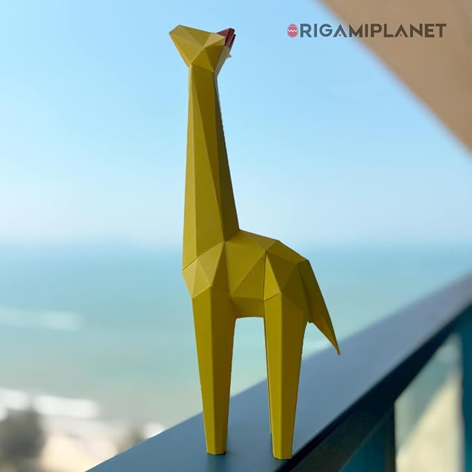 Giraffe 3D Origami Paper Craft Kit, Creative Handmade Paper Sculpture Art - Image 3