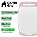GORILLA GRIP BPA-Free Reversible Kitchen Cutting Board Set of 3, US Designed - Image 2