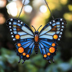 Night Monarch Butterfly Acrylic Suncatcher Stained Glass Effect Window Car by AVAGAN