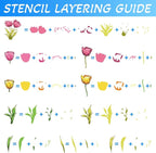 Stamps and Dies for Card Making, Mother's Day Tulip Stamps Die Cut Stencils - Image 2