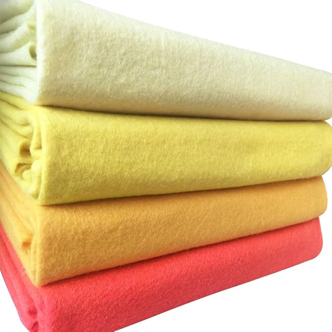 4pcs Thick 1.4mm Soft Felt Fabric Sheet Assorted Color Felt Pack DIY Craft - Image 5
