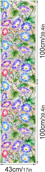 Morning Glory Stained Glass Window Cling, Removable Window Privacy Film - Image 2