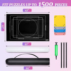 Puzzle Mat Roll Up for 1500 Pieces, Felt Puzzle Board Alternative Gift Set - Image 3