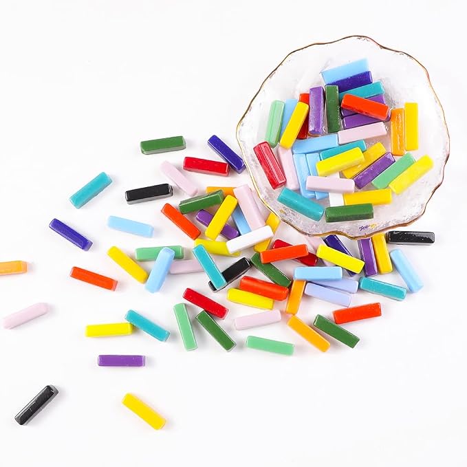 1 LB 5x20mm Glass Strips Mosaic Tiles - Image 4