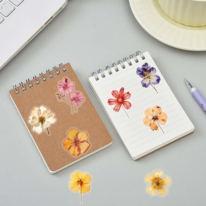 50PCS Transparent Flora Scrapbook Stickers, Vintage Aesthetic Flowers Sticker - Image 6