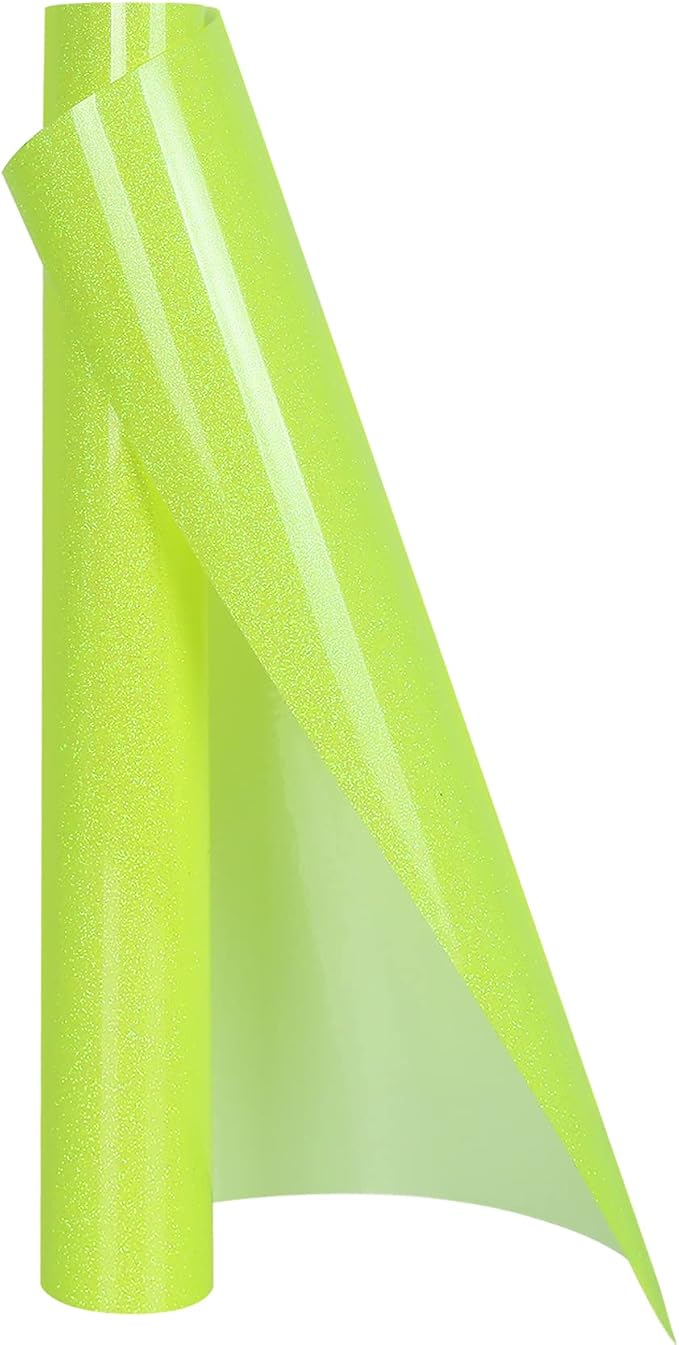 TORC Yellow Glitter HTV Heat Transfer Vinyl Roll 12 inch x 5 ft Iron on Vinyl by TORC
