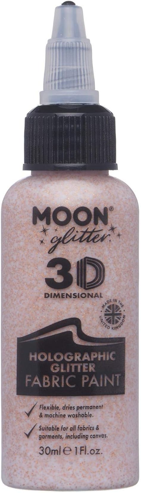 Moon Glitter - Holographic Glitter Fabric Paint - 30ml - Rose Gold by Moon+Glitter