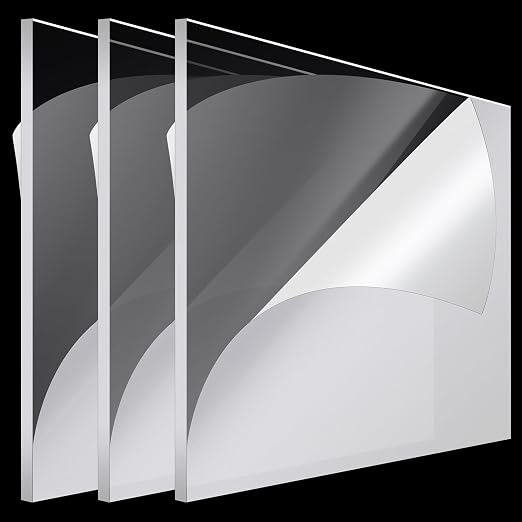 Roowest 3 Pcs 36 x 48 Inch, 1/4 Inch Thick Clear Acrylic Sheet Plastic Sheet by Roowest