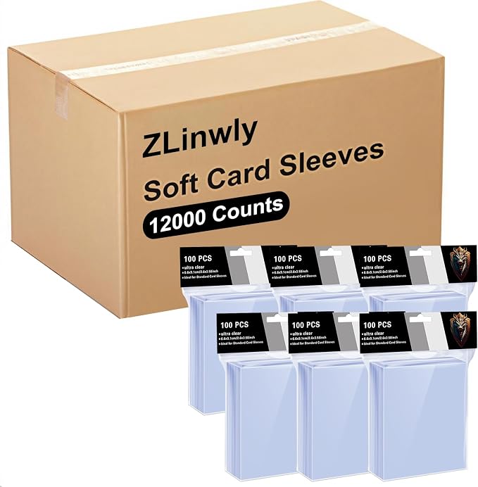 12000 Counts Card Sleeves for Trading Cards, Soft Penny Card Sleeves, Sports by ZLinwly