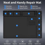 STREBITO Soldering Mat Silicone Work Mat, Heat Resistant 932°F, Magnetic Mat - Image 5