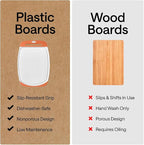 GORILLA GRIP BPA-Free Reversible Kitchen Cutting Board Set of 3 US Designed - Image 4