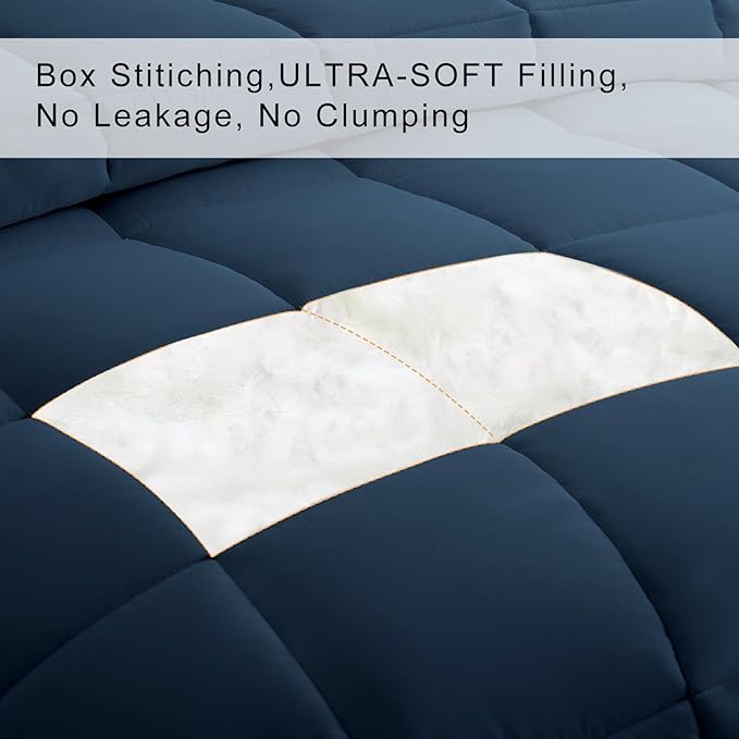 COHOME Twin/Twin XL Size Comforter, All-Season Quilted Down Alternative Duvet - Image 3