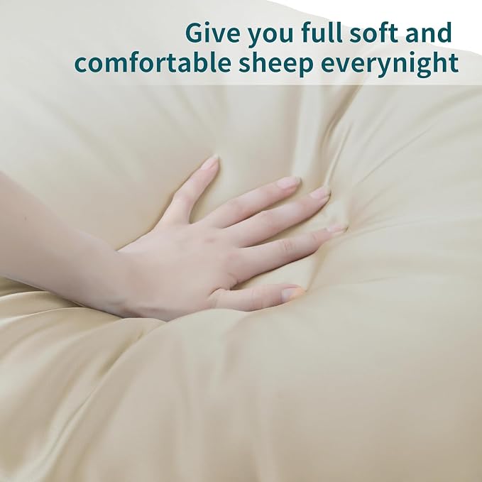4-Pack Bamboo Viscose Zippered Pillow Cases Queen Size, 400 Thread Count - Image 4