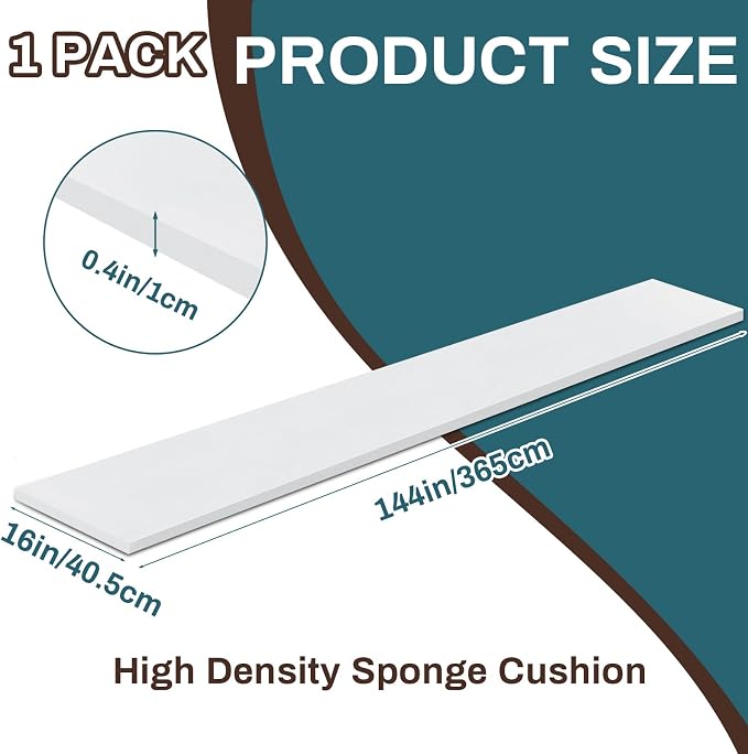 Frienda 1 Pack 144" x 16" x 0.4" Upholstery High Density Craft Sheets Cushion - Image 2