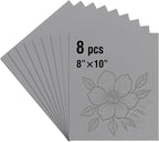 Falling in Art 8 * 10 Linoleum Carving Blocks, 8 Pack Soft Stamp Rubber Blocks by FallinginArt