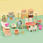 BananMelonBM 50 Pack Kids Little Dollhouse Furniture Set Toys House Big Dreams - Image 4
