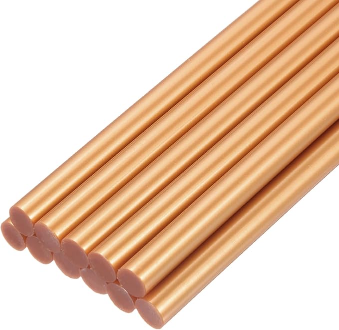 uxcell Mini Hot Glue Sticks for Glue Gun 11mm x 200mm Metallic Gold 12pcs by uxcell