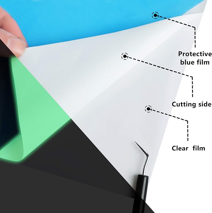 HTVVETUR Glow in The Dark HTV Heat Transfer Vinyl Roll 12 Inch by 5 Feet Iron - Image 2