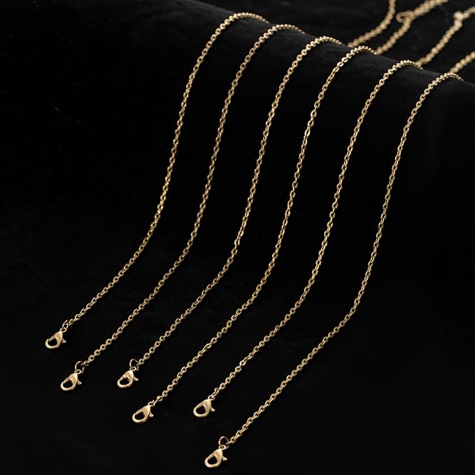 Lemonkey 24 Pack Necklace Chains Bulk, Bronze Plated DIY Cable Link Chains - Image 4