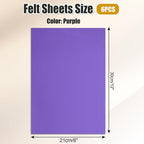 Biaungdo 6 Pcs 8 x 12 Inch Felt Fabric Sheets, - Image 2
