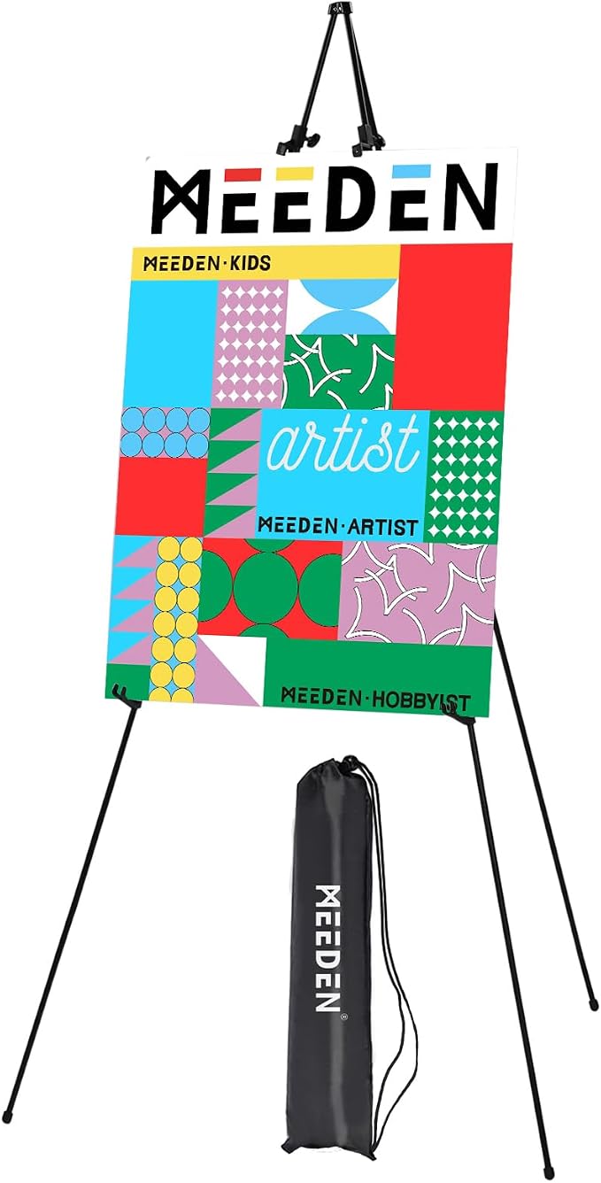 MEEDEN Easel Stand for Painting and Display: 63" Art Metal Easel Sign Stand by MEEDEN
