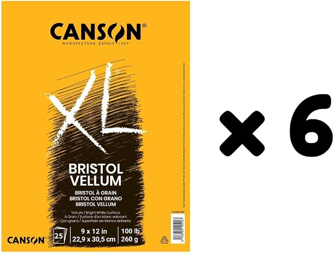 Canson XL Series Vellum Bristol Pad, 100 lb., Top Bound, Fold Over Cover - Image 3