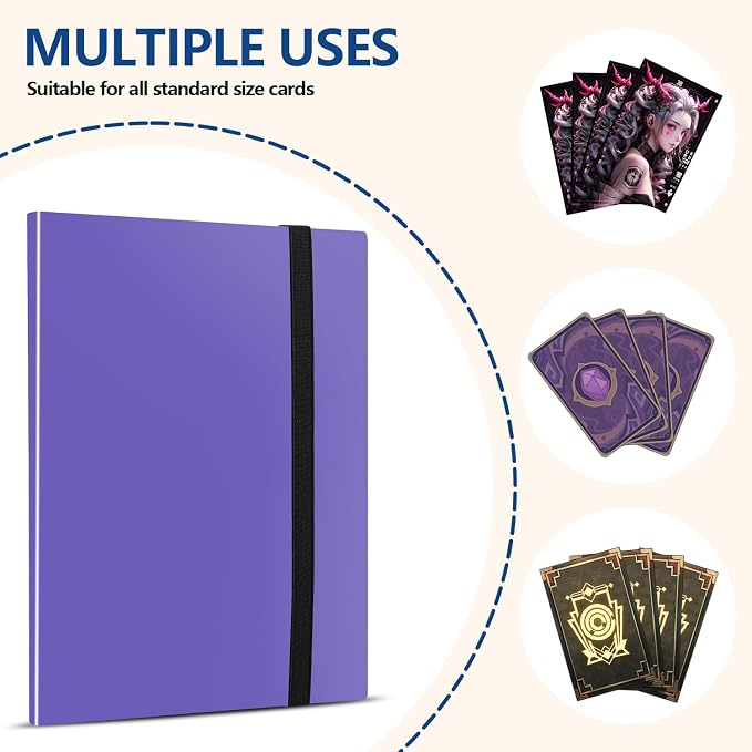 Card Binder, EDUDIIU 9 Pockets Premium Trading Card Binders, Cards Collection - Image 7