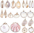 SUNNYCLUE 1 Box 20pcs 10 Styles Natural White Cowrie Seashells Charm Conch by SUNNYCLUE
