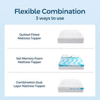 Premium Dual Layer 4 Inch Memory Foam Mattress Topper, 2 Inch Gel Memory Foam - Image 7