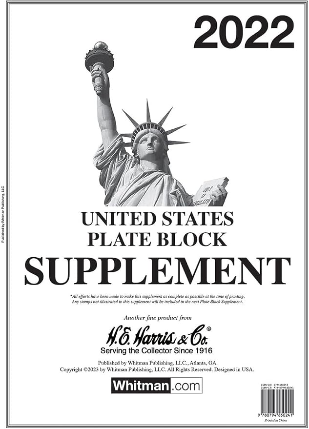 H.E. Harris & Co. United States Postage Stamp Plate Block Album Supplement by Unknown