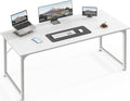 Huuger Computer Desk, 55 Inch Home Office Desk, Gaming Writing Work from Home by Huuger