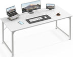 Huuger Computer Desk, 55 Inch Home Office Desk, Gaming Writing Work from Home by Huuger