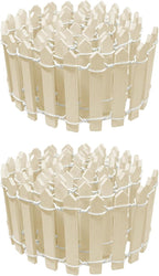 35 Inches Mini Fairy Garden Fence DIY Small Wood Decorative Picket Fence Micro by XFGSYXS
