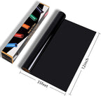 RENLITONG Glossy Black HTV Vinyl 12" x 35ft Roll - Image 2
