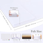 White Felt Fabric Sheet 108" X 36", 1.4mm Thick Large Soft Durable Flexible - Image 2