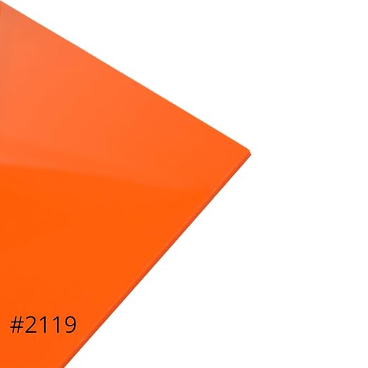BuyPlastic 2119 Orange Solid Colored Acrylic Plexiglass Sheet, Choose Size and - Image 2