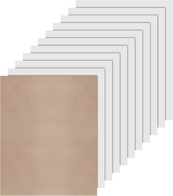 JANDJPACKAGING White Heat Transfer Vinyl HTV Bundle 10"x12"- 10 Pack of Premium by JANDJPACKAGING