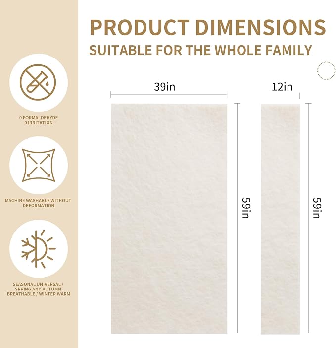 100% Pure Merino Wool Pre Felt Fabric Dual Sizes: 12x59 & 39x59 19 Micron - Image 5