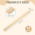 MECCANIXITY 10Pcs Wood Strips Slats, 5/16" x 3/8" x 8" Thin Wood Sticks Flat - Image 2