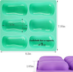 Sakolla 2 Pack 6 Cavity DIY Silicone Soap Molds Classical Handmade Silicone - Image 2