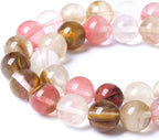 90PCS 4mm Natural Stone Beads Watermelon Tourmaline Gemstone Round Loose Spacer - Image 4