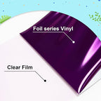 Metallic Foil Heat Transfer Vinyl Purple 12Inch*6FT Bundle Chrome HTV in - Image 3