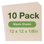 Rowood 10 Pack Maple Plywood 1/8, 3mm Wood Sheets Thin Unfinished Maple Plywood by RowoodAssembleArtDecorateLife